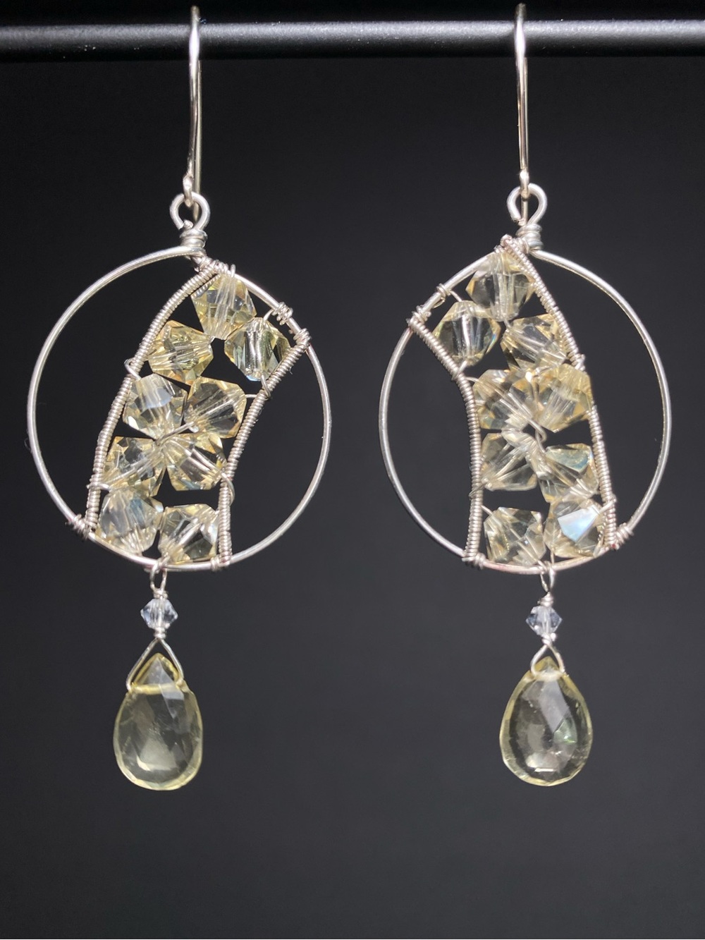 Sterling Silver Lemon Quartz Drop Earrings